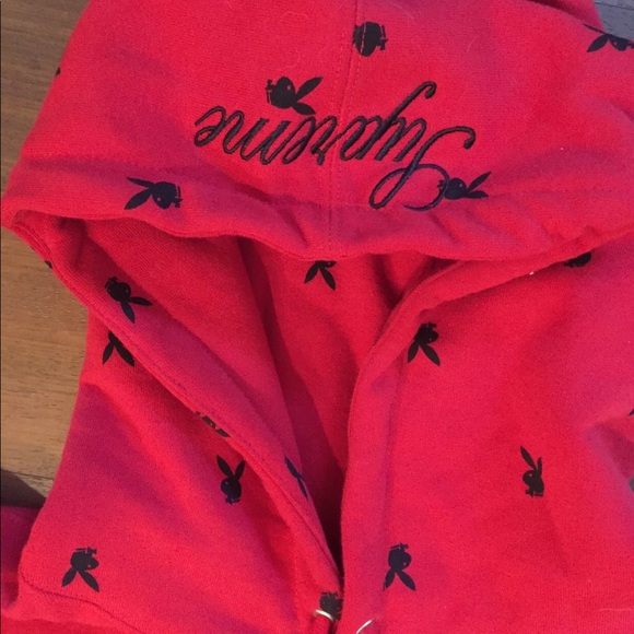 supreme playboy jacket red